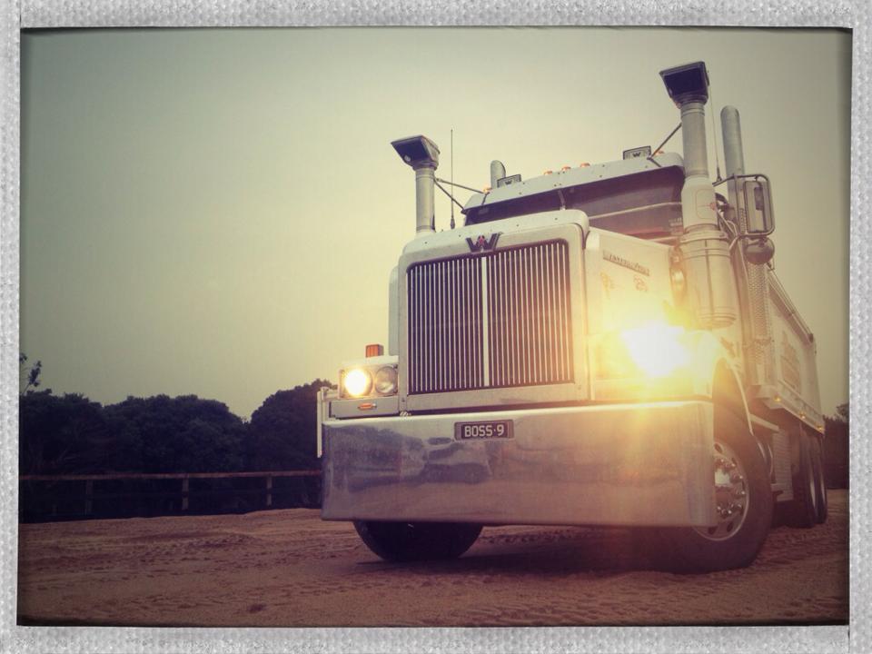 Boss Excavations Western Star on Horse Arena Base