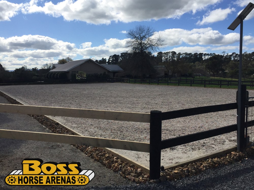 Geotextile dressage arena