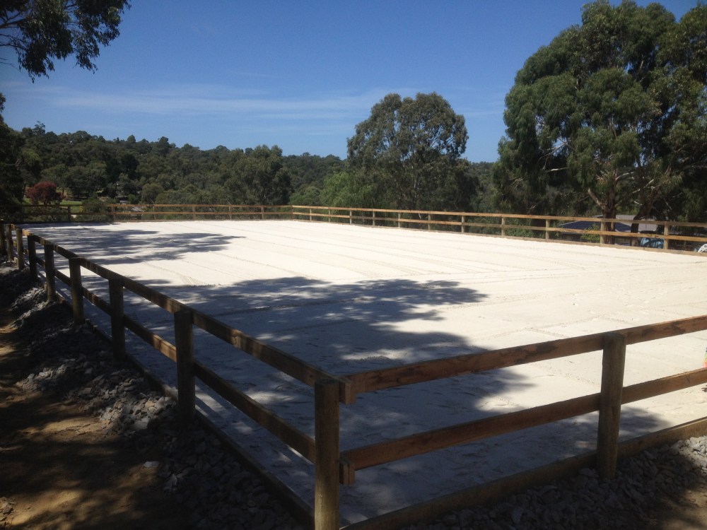 Sand surface horse arena