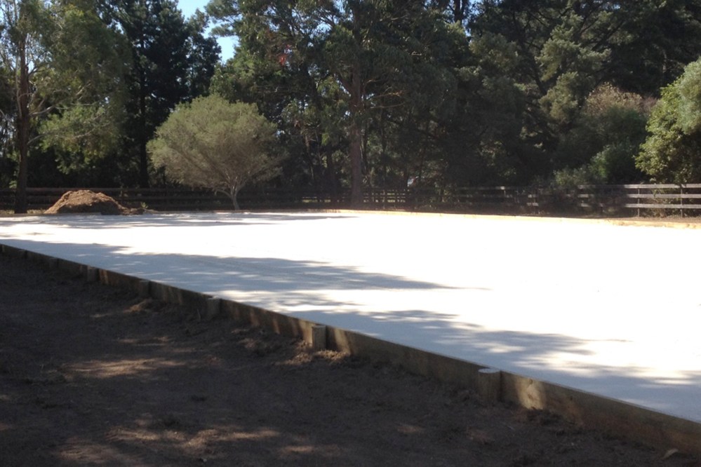 White sand dressage arena